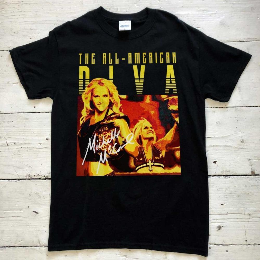 Michelle Mccool - Unisex Black Hip Hop Graphics Shirt